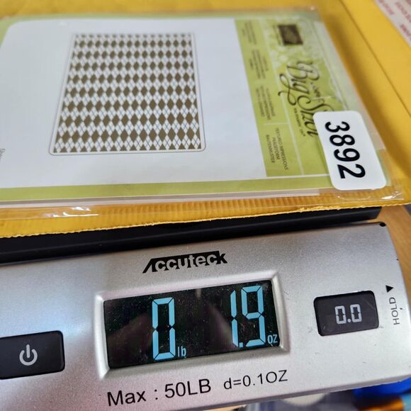 Stampin Up Argyle Textured Impressions Embossing Folder Sizzix Big Shot - Picture 4 of 4